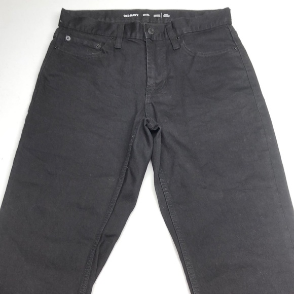 LIKE NEW MENS BLACK OLD NAVY STRAIGHT LEG JEANS 28x30 ⭐️ - Picture 7 of 11